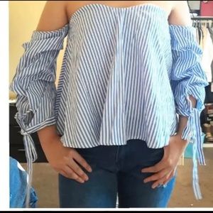 Glamaker blouse back zipper off the shoulders